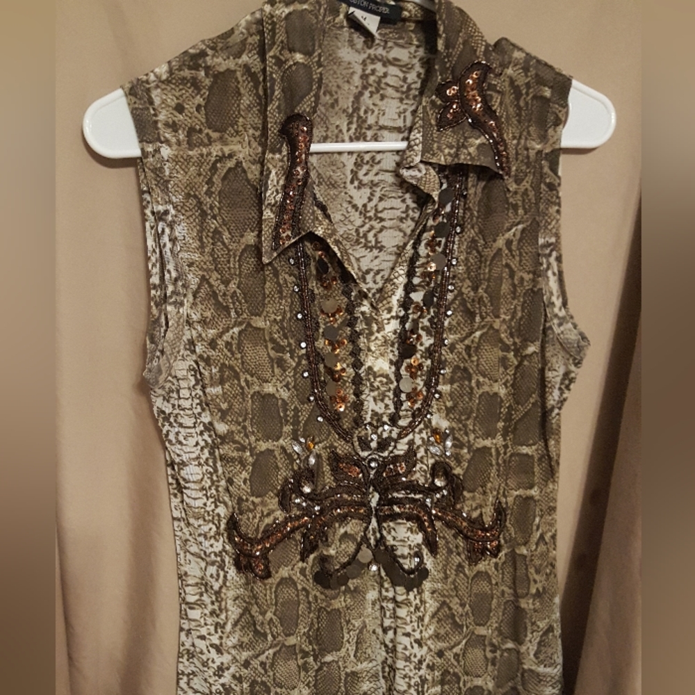 Sheer sleeveless top